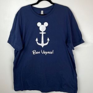 Unisex Canvas Disney Cruise Bon Voyage T-Shirt 
Color Navy Blue
Size 2XL